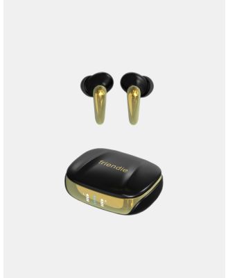 Friendie - AIR Focus ANC Matte Black and Gold Noise Cancelling Earbuds (True Wireless In Ear Headphones) - Tech Accessories (BlackGold) AIR Focus ANC Matte Black and Gold Noise Cancelling Earbuds (True Wireless In Ear Headphones)