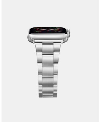 Friendie - Stainless Steel Link Bracelet Band   The Sydney    Apple Watch Compatible - Fitness Trackers (Stainless Steel) Stainless Steel Link Bracelet Band - The Sydney -  Apple Watch Compatible