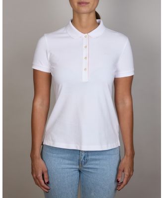 Gant - Contrast Collared Piqué Polo Shirt - Shirts & Polos (WHITE) Contrast Collared Piqué Polo Shirt