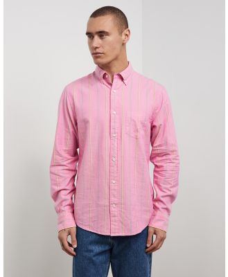 Gant - Reg UT Archive Oxford Stripe Shirt - Shirts & Polos (Hyper Pink) Reg UT Archive Oxford Stripe Shirt