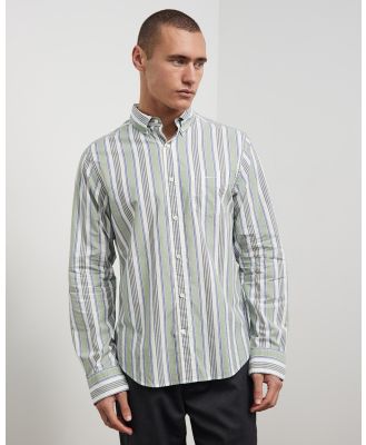 Gant - Reg UT Colorful Stripe Shirt - Shirts & Polos (Kalamata Green) Reg UT Colorful Stripe Shirt