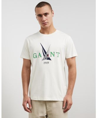 Gant - Sail T Shirt - T-Shirts & Singlets (Cream) Sail T-Shirt