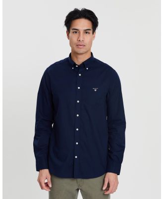 Gant - The Broadcloth Regular Shirt - Casual shirts (Marine) The Broadcloth Regular Shirt