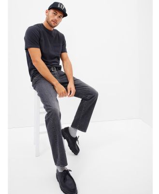 Gap - '90s Original Straight Jeans with Washwell - Slim (BLACK) '90s Original Straight Jeans with Washwell