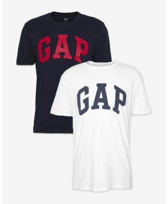 Gap - Arch Logo T Shirt (2 Pack) - Short Sleeve T-Shirts (MULTI) Arch Logo T-Shirt (2-Pack)