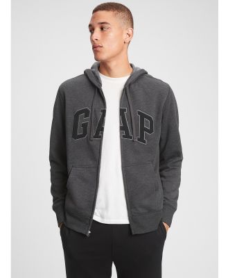Gap - Gap Logo Zip Hoodie - Hoodies (GREY) Gap Logo Zip Hoodie