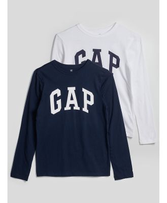 Gap - Kids 2 Pack Gap Logo Long Sleeve T Shirt - Short Sleeve T-Shirts (MULTI) Kids 2 Pack Gap Logo Long Sleeve T-Shirt