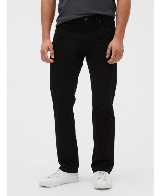 Gap - Mid Rise Straight Jeans - Slim (BLACK) Mid Rise Straight Jeans