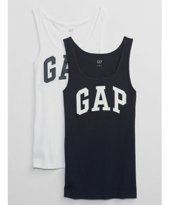 Gap - Ribbed Gap Logo Tank Top (2 Pack) - Shirts & Polos (NAVY) Ribbed Gap Logo Tank Top (2-Pack)
