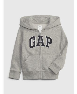 Gap - Toddler Boy Logo Full Zip Hoodie - Sweats (GREY) Toddler Boy Logo Full Zip Hoodie