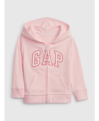 Gap - Toddler Girl Gap Logo Full Zip Hoodie - Hoodies (PINK) Toddler Girl Gap Logo Full Zip Hoodie