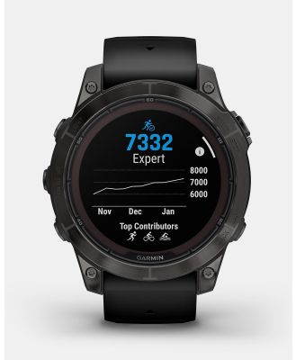 Garmin - Fenix 7 Pro - Smart Watches (Sapphire Solar, Carbon Gray Dlc Ti & Black Band) Fenix 7 Pro