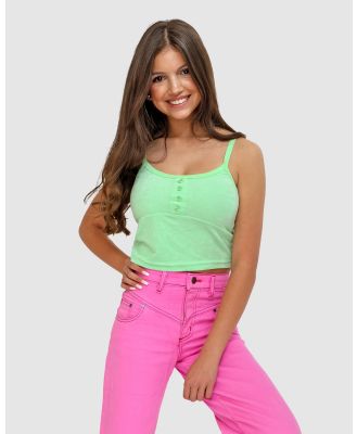 Gelati Jeans Teen - Angelina Terry Knit Top - Tops (Green) Angelina Terry Knit Top