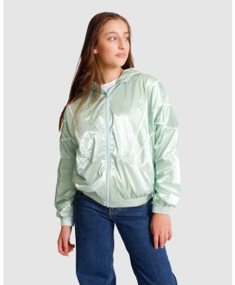 Gelati Jeans Teen - Arabella Metallic Slicker - Coats & Jackets (Green) Arabella Metallic Slicker