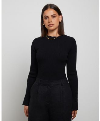 General Pants Co. Basics - Luxe Knitted Long Sleeve - Long Sleeve T-Shirts (BLACK) Luxe Knitted Long Sleeve