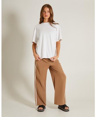 General Pants Co. Basics - Oversized Short Sleeve T Shirt - Short Sleeve T-Shirts (WHITE) Oversized Short Sleeve T-Shirt