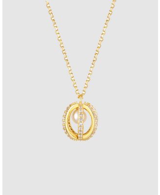 Georgini - Majesty Freshwater Pearl And Cubic Zirconia Pendant Gold - Jewellery (Gold) Majesty Freshwater Pearl And Cubic Zirconia Pendant Gold