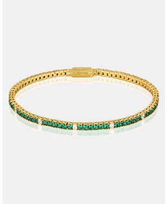 Georgini - Milestone Emerald 2mm Tennis Bracelet - Jewellery (Green) Milestone Emerald 2mm Tennis Bracelet
