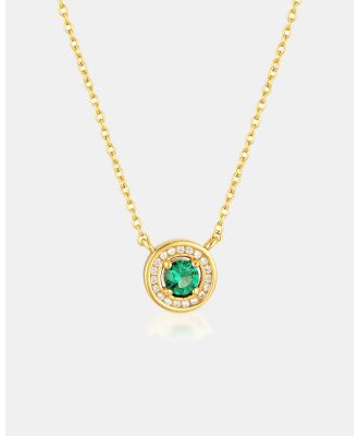 Georgini - Milestone Emerald Halo Pendant - Jewellery (Green) Milestone Emerald Halo Pendant