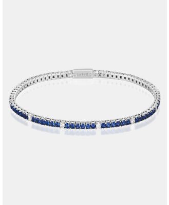 Georgini - Milestone Sapphire 2mm Tennis Bracelet - Jewellery (Blue) Milestone Sapphire 2mm Tennis Bracelet