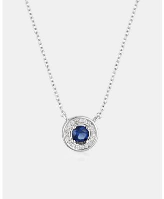 Georgini - Milestone Sapphire Halo Pendant - Jewellery (Blue) Milestone Sapphire Halo Pendant