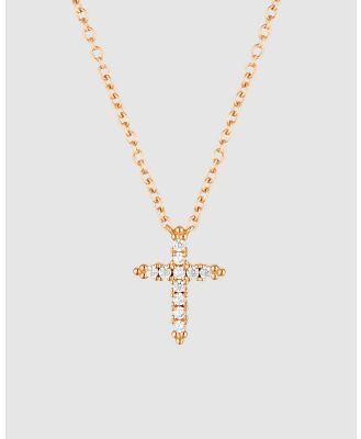 Georgini - Rock Star Cross Rose Gold Pendant - Jewellery (Rose Gold) Rock Star Cross Rose Gold Pendant