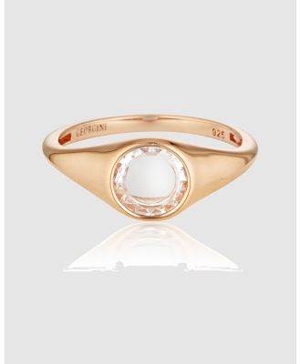 Georgini - Sliced Stone Rose Gold Ring - Jewellery (Rose Gold) Sliced Stone Rose Gold Ring