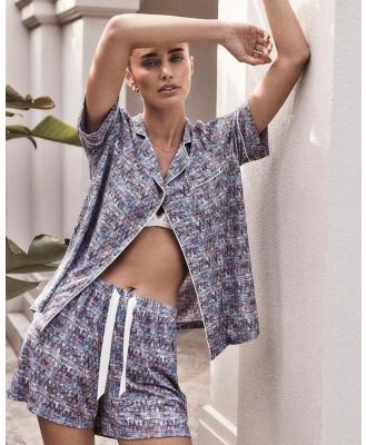 Gingerlilly - Erica Zig Zag Modal Pyjama Shorts Set - Sleepwear (Purple) Erica Zig Zag Modal Pyjama Shorts Set