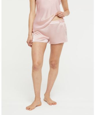 GINIA - Silk Short - Sleepwear (Pink) Silk Short