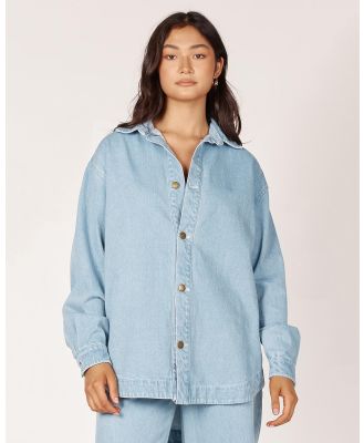 Girl & The Sun - Leda Shacket - Tops (Light Blue Wash) Leda Shacket