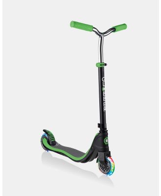 Globber - Flow 125 Lights Scooter - Scooters (Black  & Neon Green) Flow 125 Lights Scooter