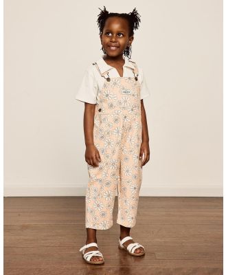 Goldie + Ace - Austin Peachy Keen Daisy Overalls   ICONIC EXCLUSIVE - All onesies (Peachy Keen Daisy) Austin Peachy Keen Daisy Overalls - ICONIC EXCLUSIVE