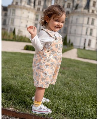 Goldie + Ace - Burton Peachy Keen Daisy Overalls   ICONIC EXCLUSIVE - Jumpsuits & Playsuits (Peachy Keen Daisy) Burton Peachy Keen Daisy Overalls - ICONIC EXCLUSIVE