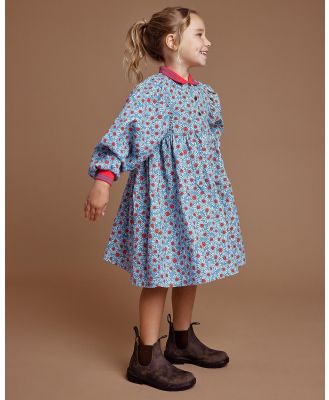 Goldie + Ace - Dixie Daisy Relaxed Corduroy Shirt Dress   Babies Kids - Printed Dresses (Blue Red) Dixie Daisy Relaxed Corduroy Shirt Dress - Babies-Kids
