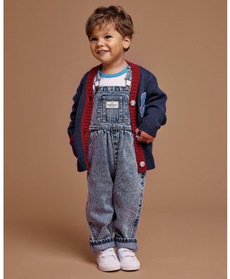 Goldie + Ace - Harry Varsity Knit Cardigan   Babies Kids - Jumpers & Cardigans (Navy) Harry Varsity Knit Cardigan - Babies-Kids