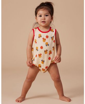 Goldie + Ace - Klip On Koala Bubble Romper   Babies - Bodysuits (Vanilla) Klip On Koala Bubble Romper - Babies