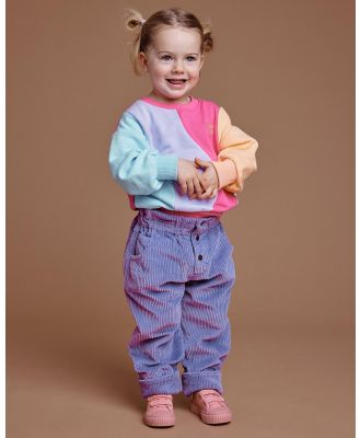 Goldie + Ace - Millie Paper Bag Corduroy Jeans   Babies Kids ICONIC EXCLUSIVE - Pants (Lilac) Millie Paper Bag Corduroy Jeans - Babies-Kids ICONIC EXCLUSIVE