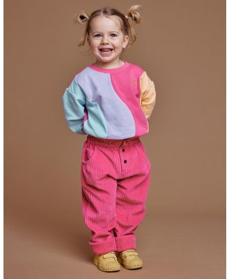 Goldie + Ace - Millie Paper Bag Corduroy Jeans   THE ICONIC EXCLUSIVE   Babies Kids - Pants (Candy) Millie Paper Bag Corduroy Jeans - THE ICONIC EXCLUSIVE - Babies-Kids
