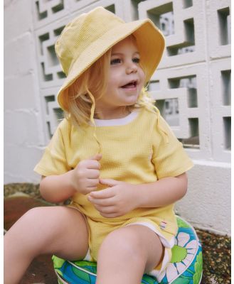 Goldie + Ace - Sadie Waffle Shorts   Babies Kids - Shorts (Sunshine) Sadie Waffle Shorts - Babies-Kids