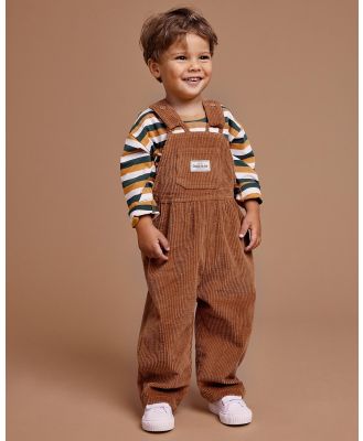Goldie + Ace - Sammy Corduroy Overalls   THE ICONIC EXCLUSIVE   Babies Kids - Sleeveless (Teddy Brown) Sammy Corduroy Overalls - THE ICONIC EXCLUSIVE - Babies-Kids