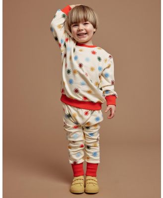 Goldie + Ace - Sunny Days Terry Sweatpants   Babies Kids - Pants (Cream Multi) Sunny Days Terry Sweatpants - Babies-Kids