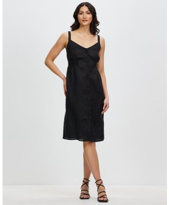 Grace Willow - Elina Linen Dress - Dresses (Black) Elina Linen Dress