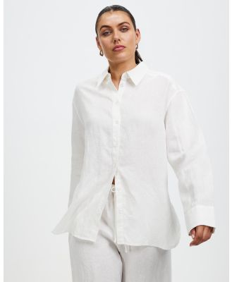 Grace Willow - Eliza Linen Shirt - Tops (White) Eliza Linen Shirt