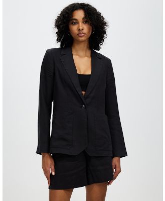 Grace Willow - Palmer Linen Blazer - Blazers (Black) Palmer Linen Blazer