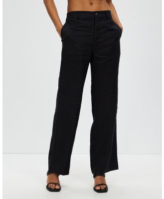 Grace Willow - Tara Linen Pants - Pants (Black) Tara Linen Pants