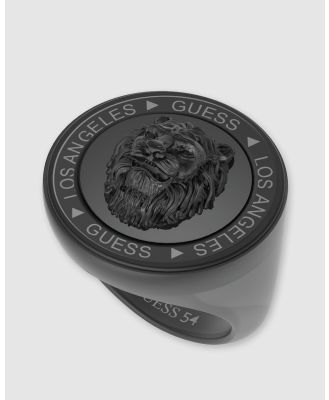 Guess - Lion King Gunmetal Ring 60 - Jewellery (Gunmetal) Lion King Gunmetal Ring 60