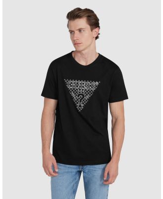 Guess - Triangle Embro Tee - T-Shirts & Singlets (black) Triangle Embro Tee