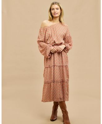 Gysette - Sommer Midi Dress - Printed Dresses (Cream Base) Sommer Midi Dress