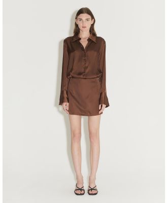 Hansen & Gretel - Jerico Shirt Dress - Dresses (Brown) Jerico Shirt Dress