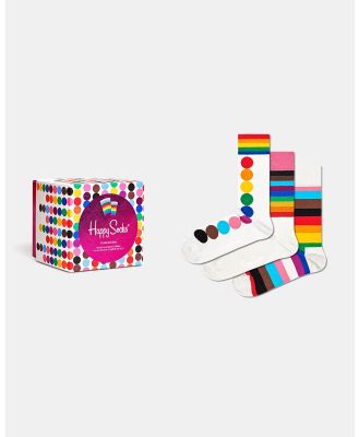 Happy Socks - Gift Set Pride (1300) 3 Pack - Crew Socks (Multi) Gift Set Pride (1300) 3-Pack